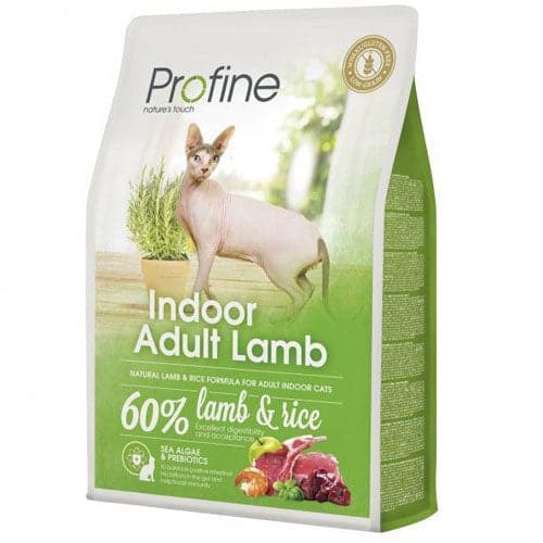 Provine dry food for domestic cats with lamb and rice