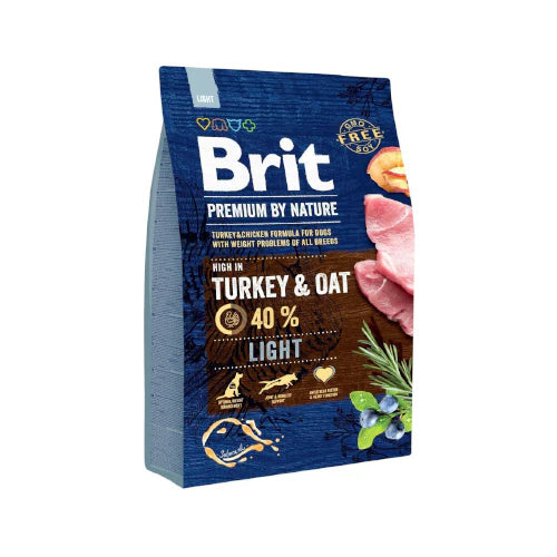 Brit Premium Dry Dog Food for Overweight Dogs All Breeds Turkey Flavor