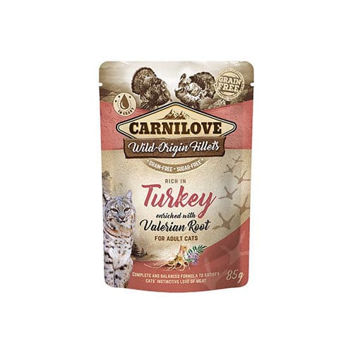 Carnilove Wet Food for Adult Cats Turkey &amp; Valerian Flavour 85g