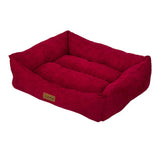 Feline Go Down Round Bed for Cats and Dogs Red