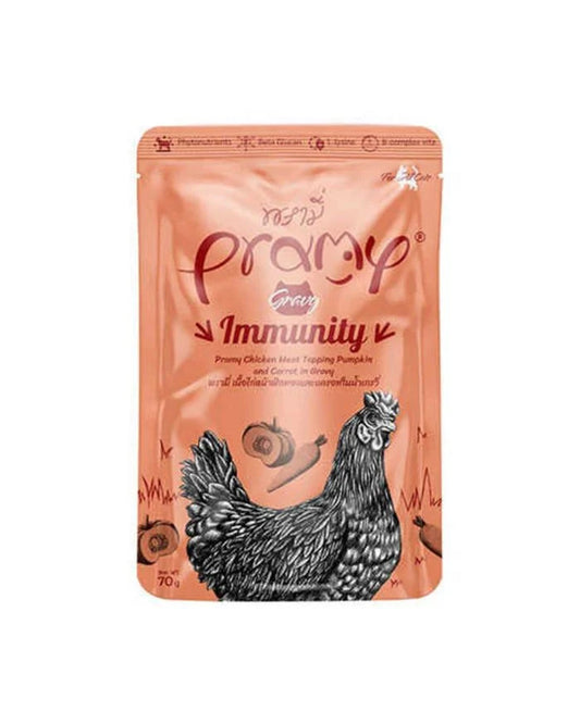 Brammie wet cat food with chicken, pumpkin and carrots in gravy 70g