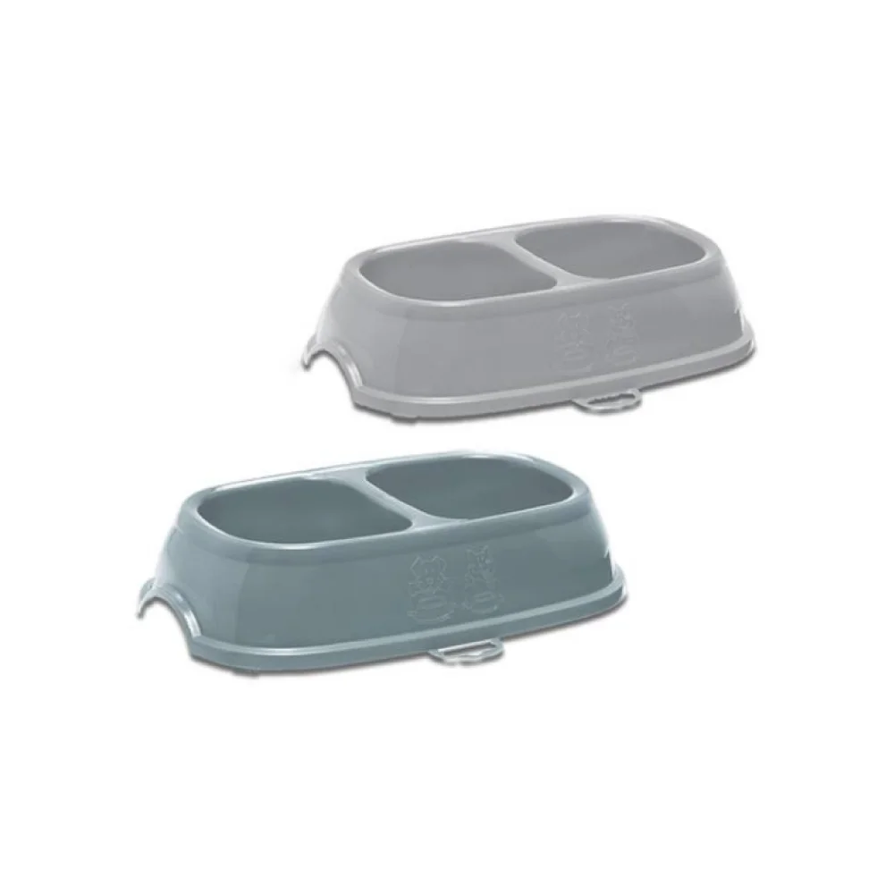 Stefan Plast Brick 13 Double Bowl (Blue+Grey)
