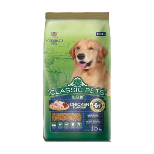 Classic Pets Dry Dog Food for Adult Dogs Chicken Flavour 15kg