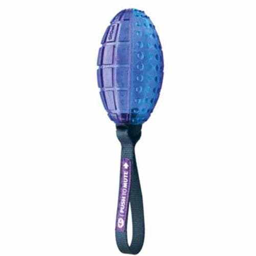 Jim Duke Rugby Ball Shaped Dog Toy Blue Rubber