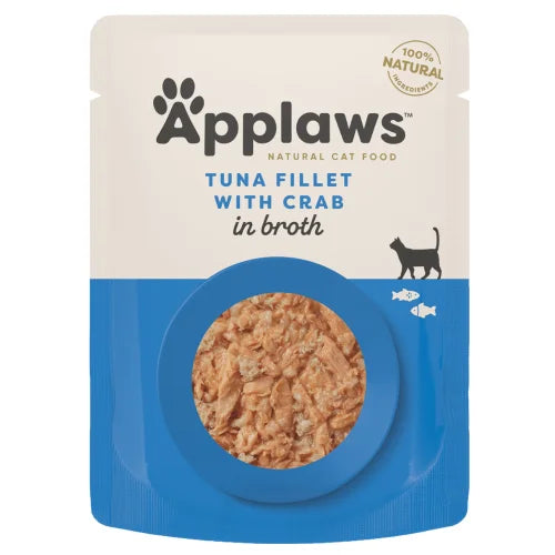 أبلاوز تونة مع سرطان البحر للقطط في المرق كيس 70 جرام