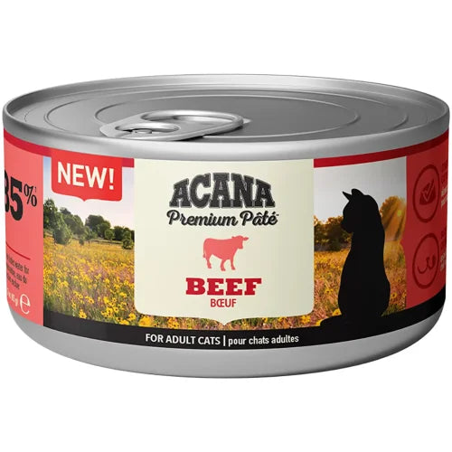 أكانا علب لحم بقر طعام للقطط 85 جم