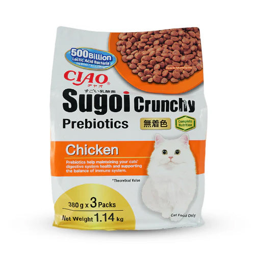 Siao Sugoi Crunchy Dry Cat Food Chicken Flavor 1.14kg 