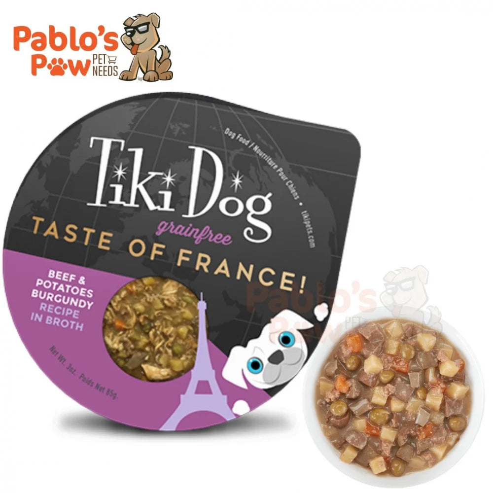 Tiki Dog France Beef with Burgundy Potatoes and Carrots in Gravy 85g