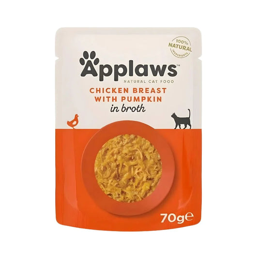 Applaws Wet Cat Food Pouches Chicken Breast with Pumpkin in Gravy 70g 