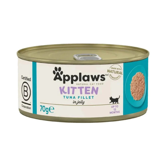 Applaws Canned Wet Food for Kittens Tuna Flakes in Gravy 70g