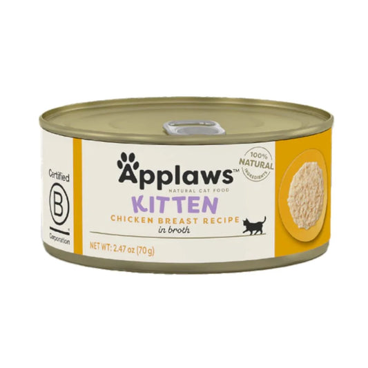 Applaws Canned Wet Food for Kittens Chicken Slices in Gravy 70g