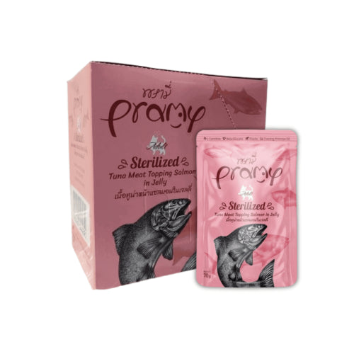 Brammi Wet Food with Salmon in Jelly for Sterilized Adult Cats 70g