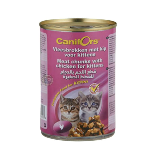 Canivores wet food canned for kittens chicken with beef 410g