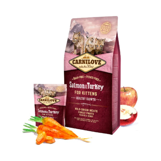 Carnilove Dry Cat Food for Kittens Salmon &amp; Turkey Flavour 400g