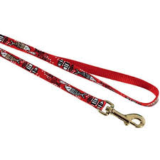 Zolux Cat Leash 1m Fish Print - Red