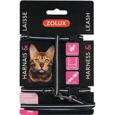 Zolux Vest and Harness 120cm Black for Cats