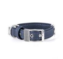 My Family Bilbao Leather Dog Collar Navy 45x2.2cm Medium