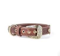 My Family Bilbao Leather Dog Collar Brown 45x2.8cm