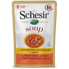 شيزر أكياس تونا وبابايا شوربة للقطط 85 جم