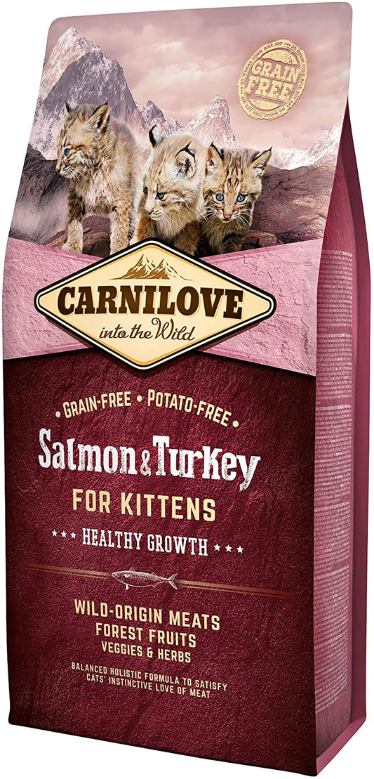 Carnilove Dry Cat Food for Kittens Salmon &amp; Turkey