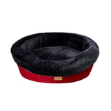 Feline Go Donut Round Bed for Cats and Dogs Red