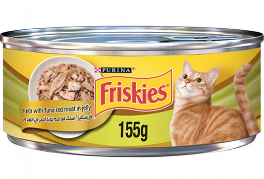 Friskies Fish with Red Meat Tuna in Jelly 155g