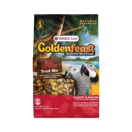 Versal Laga Golden Feast Supreme Mix Beans Treats for Parrots, Macaws and Large Birds 1.36 kg