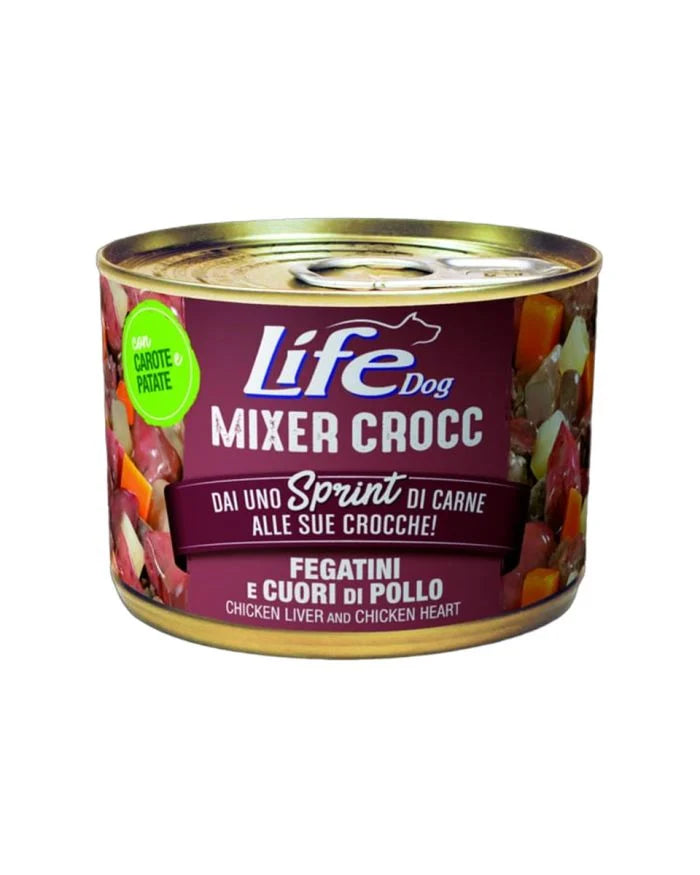 Life Dog Wet Food for Dogs Suitable for All Ages and Breeds with Chicken Liver and Chicken Hearts Flavor 150g