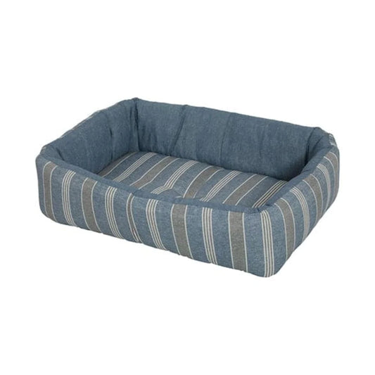 Zolux Rectangular Bed for Cats and Dogs, Blue Striped