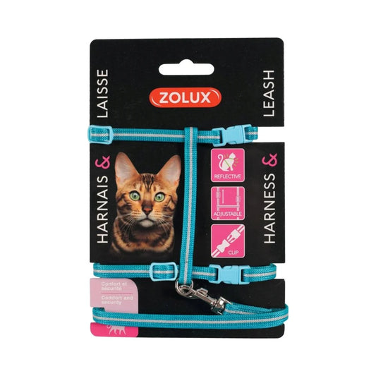 Zolux Vest and Harness 120cm Blue for Cats