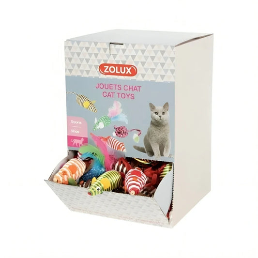 Zolux Cat Toys - Colorful Mice with Bells